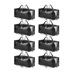 Heavy Duty Moving Bags 8 Pack Large Storage Totes With Backpack Straps